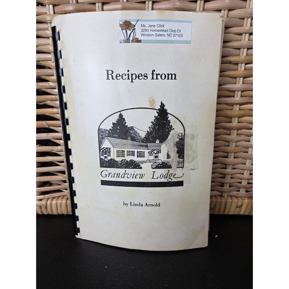 Recipes From Grandview Lodge‎ Waynesville, NC Linda Arnold 1987 Signed